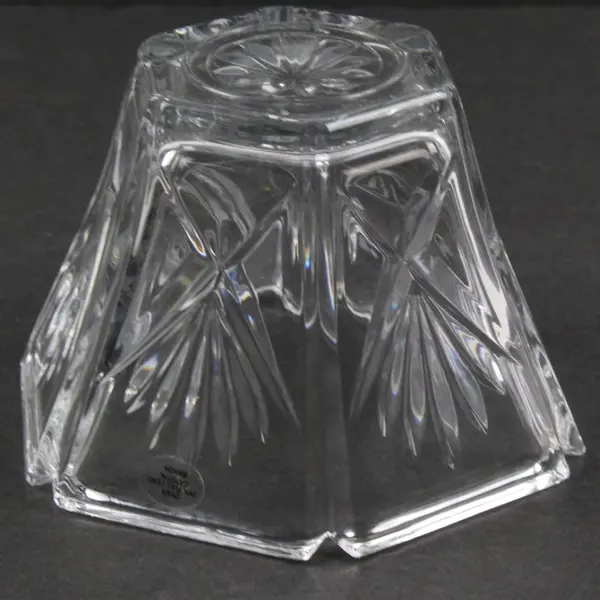 Gorham Lady Anne 24% Lead Crystal Hexagonal Bowl Clear Candy Dish