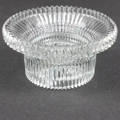 Indiana Glass Reflections Clear Footed Diamond Point Candle Holder