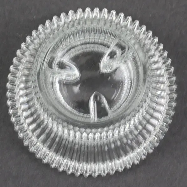 Indiana Glass Reflections Clear Footed Diamond Point Candle Holder