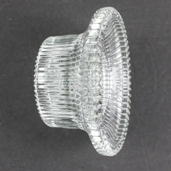 Indiana Glass Reflections Clear Footed Diamond Point Candle Holder