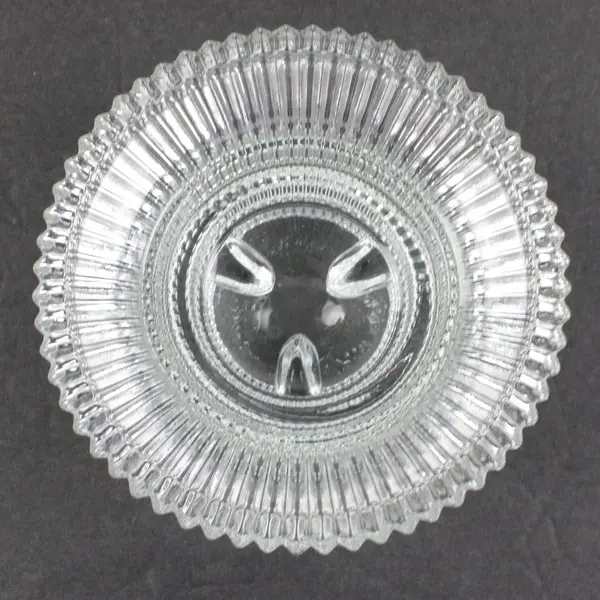 Indiana Glass Reflections Clear Footed Diamond Point Candle Holder