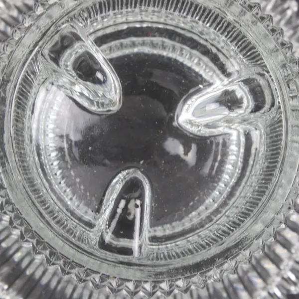 Indiana Glass Reflections Clear Footed Diamond Point Candle Holder