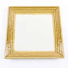 Home Studio Bamboo Monterey Collection Square Dinner Plate 10.5"
