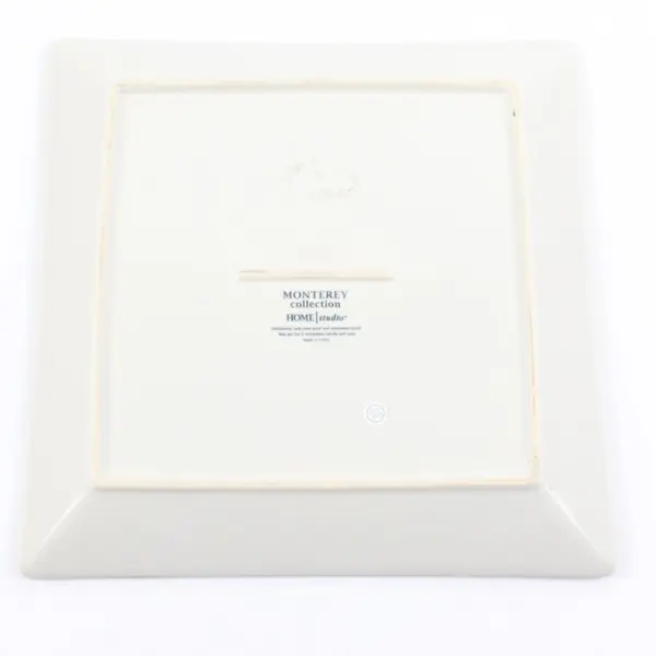 Home Studio Bamboo Monterey Collection Square Dinner Plate 10.5"