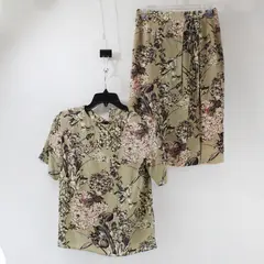 Paul Stanley Women's 2-Pc Silk Floral Outfit Set Beige Pink Size 6