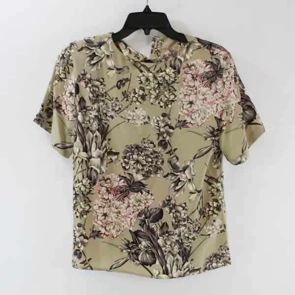 Paul Stanley Women's 2-Pc Silk Floral Outfit Set Beige Pink Size 6