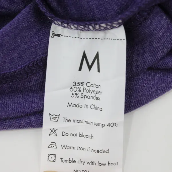 Eadinve Women's Purple Henley Shirt Medium 3/4 Sleeve Button Front NWT