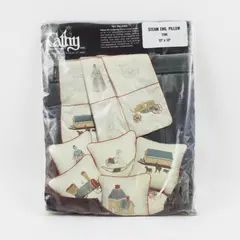 Cathy Needlecraft Steam Engine Pillow Kit 7106 NOS New 12x12