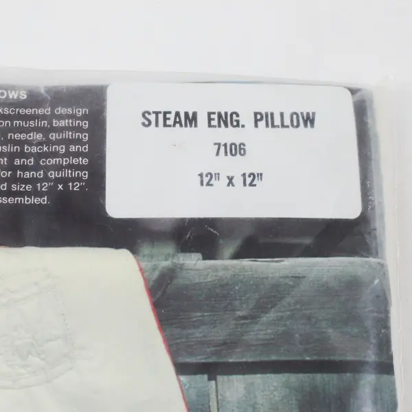 Cathy Needlecraft Steam Engine Pillow Kit 7106 NOS New 12x12