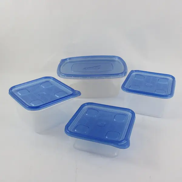 Lot of 4 Ziploc Food Containers 1x9-Cup 1x3-Cup 2x5-Cup w/Lids