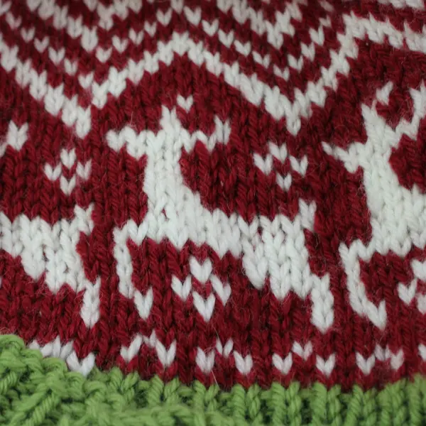 Lot of 2 Men's Knit Beanies Size L Includes Old Navy Reindeer Holiday Red White