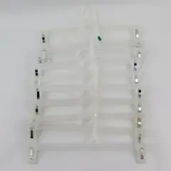 Lot of 10 Clear Plastic Clip Hangers for Pants Skirts