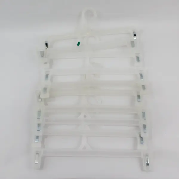 Lot of 10 Clear Plastic Clip Hangers for Pants Skirts