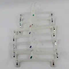 Mixed Lot of 10 Clear Plastic Clip Hangers for Pants Skirts