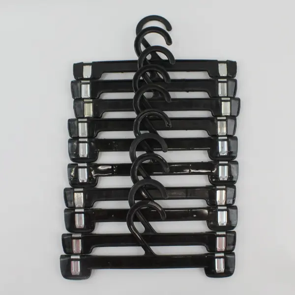 Arrow Lot of 10 Black Plastic Children's Clip Hangers