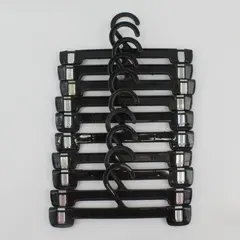 Arrow Lot of 10 Black Plastic Children's Clip Hangers