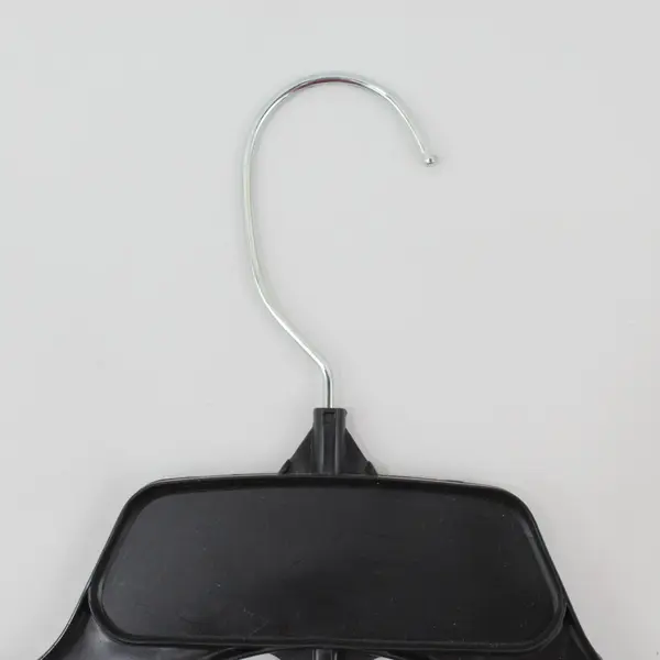 Lot of 10 Black Plastic Shirt Hangers Mixed Adult Sizes 2X/XXL/L/LP/1X Retail