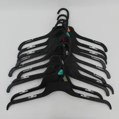 Mixed Lot of 10 Black Plastic Shirt Hangers Adult Retail Display