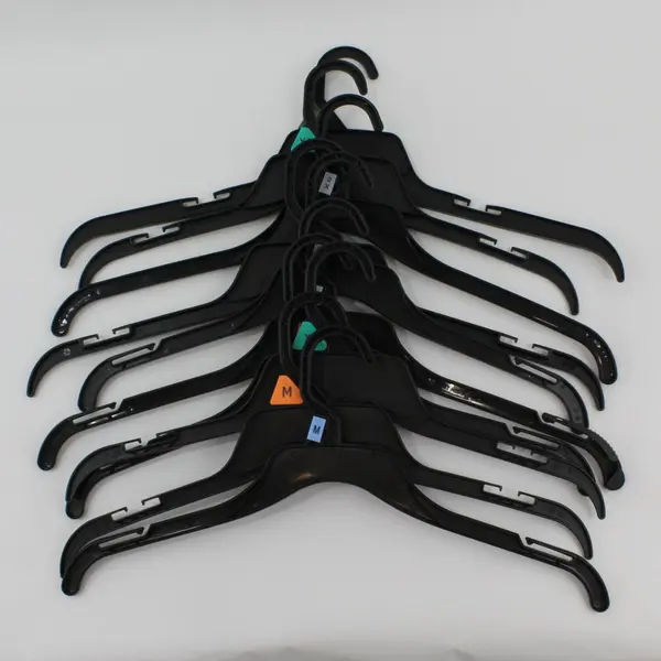 Mixed Lot of 10 Black Plastic Shirt Hangers Adult Retail Display