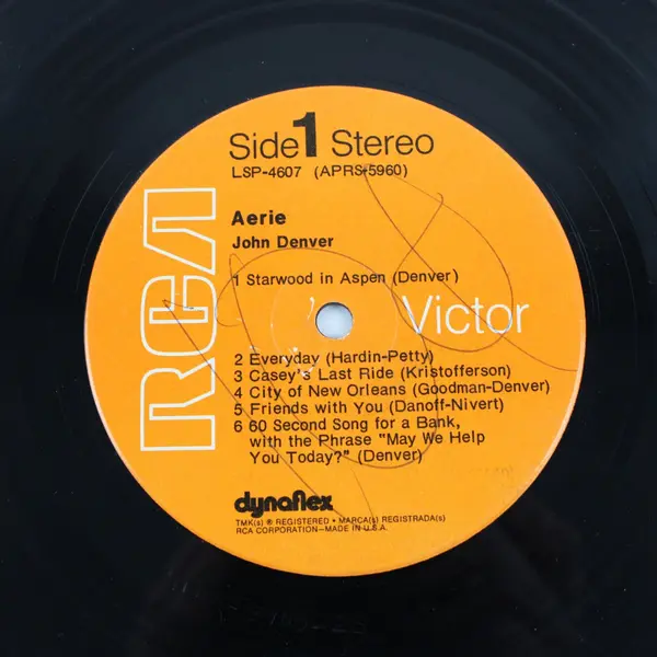 John Denver Aerie RCA Victor 12" Vinyl Record