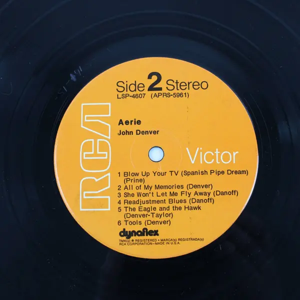 John Denver Aerie RCA Victor 12" Vinyl Record