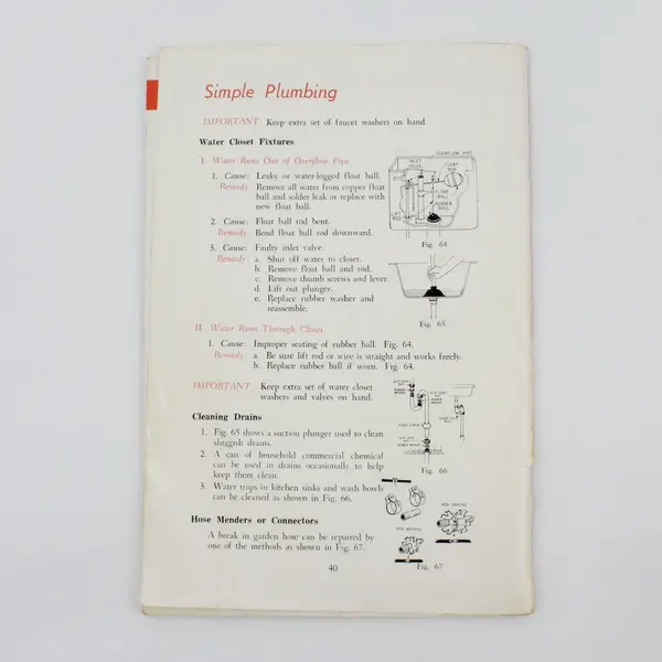 It's Care and Simple Repair 1960 Household Equipment Paperback Ext Circ 416 Rev