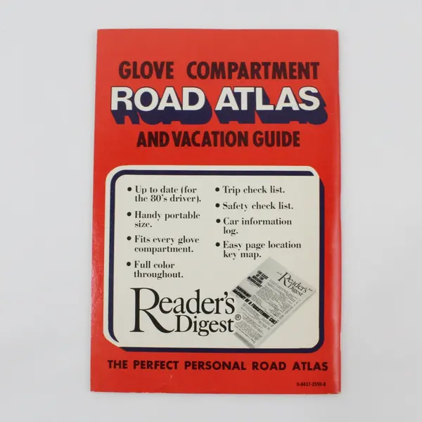 Vintage 1981 Hammond Reader's Digest Glove Compartment Road Atlas Paperback