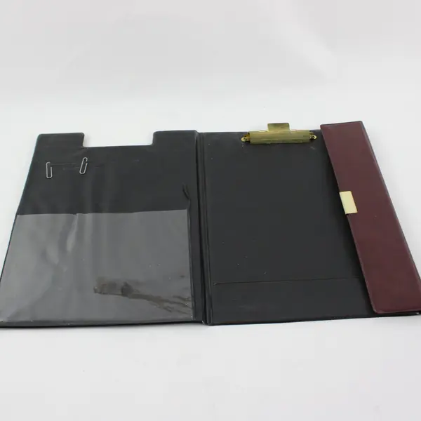 Oregon State Credit Union Black Zippered Portfolio Burgundy Clipboard Set