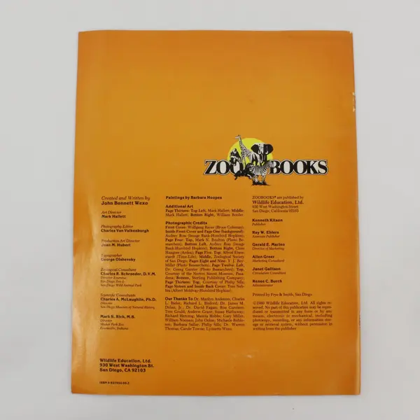 Vintage 1980 ZooBooks Elephants John Bonnett Wexo Paperback Book