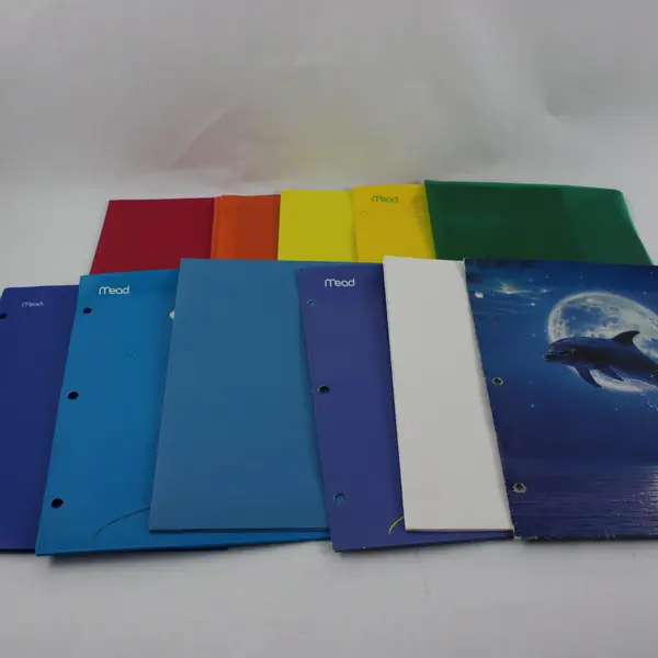 Lot of 11 Assorted School Office Folders Some Mead Trapper Letter Filing
