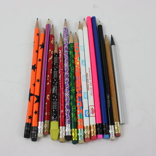 Lot of Approx 50 Assorted Mixed Brand Pencils & Pencil Sharpener Used