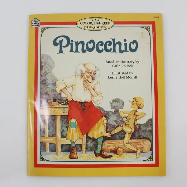 Pinocchio Color-and-Keep Storybook 1987 Leslie Holt Morrill Unused