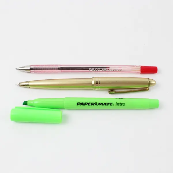 Lot of Mixed-Brand Pilot G-2 BP-S Fine Paper Mate Pentel Pens Highlighters