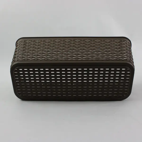 Set of 2 Brown Desk Organizers Office Storage Accessories