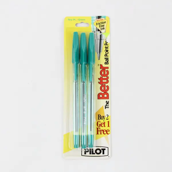 Lot of 13 Ballpoint Pens: 10 Paper Mate Red, 3 Pilot Green