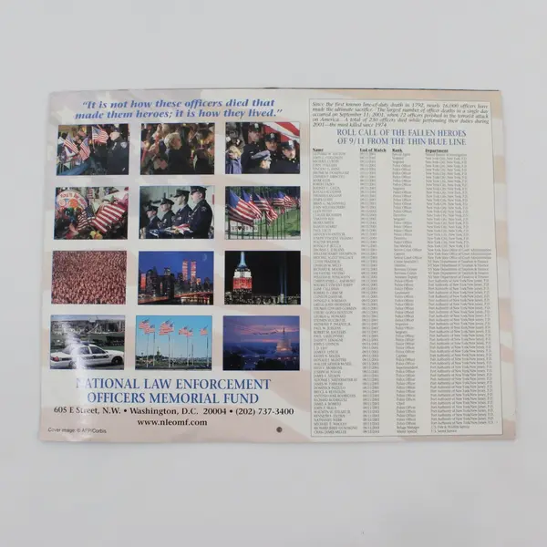 National Law Enforcement Officers Memorial Fund 2003 Calendar Heroes of  9/11