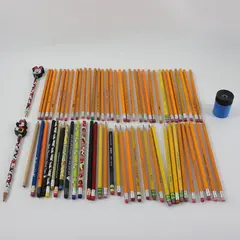 Large Lot Disney Minnie Assorted Pencils + Pencil Sharpener Dixon/Eagle/American