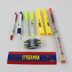 Lot of Assorted School Supplies Pre-Owned Ruler Highlighters Pens
