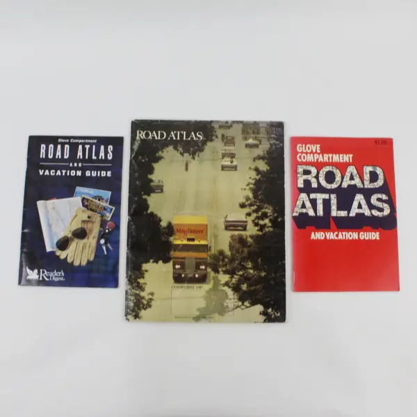 Lot of 3 Vintage Glovebox Road/Vacation Atlases Reader's Digest Rand McNally