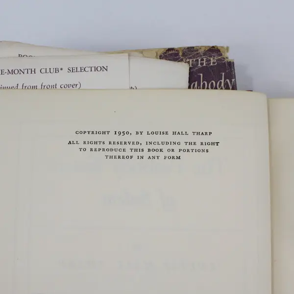 VTG 1950 The Peabody Sisters of Salem Louise Hall Tharp HC Damaged DJ Included
