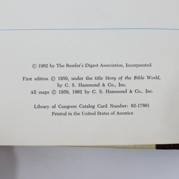 1962 Reader's Digest Story of the Bible World Hardcover Nelson Beecher Keyes