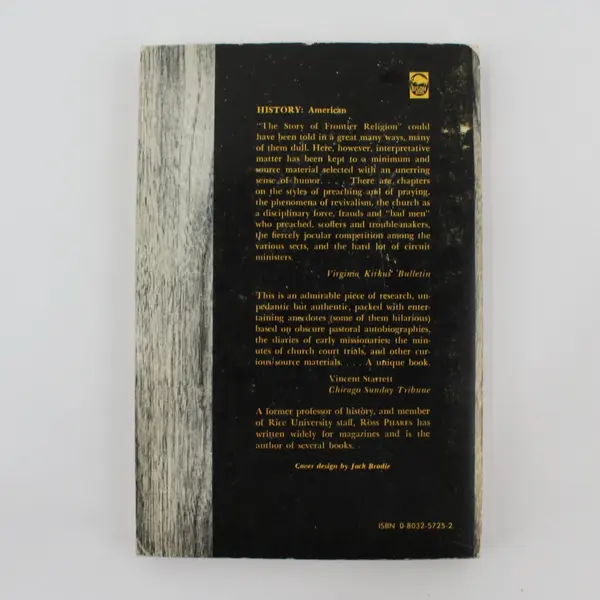 1971 Bible in Pocket, Gun in Hand Story of Frontier Religion Ross Phares Vtg PB