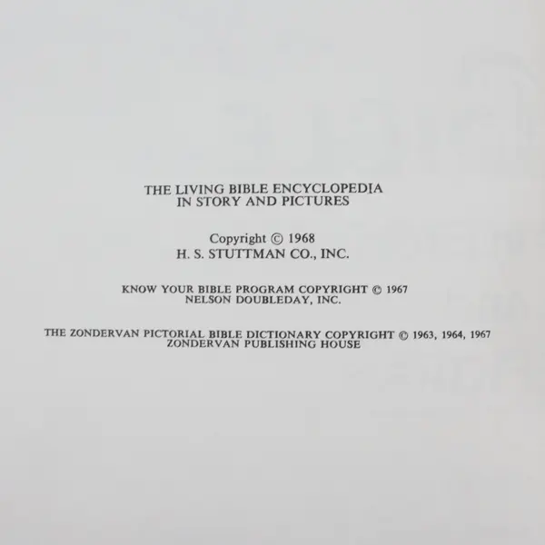 The Living Bible Encyclopedia Volume 1 1968 Art Treasure Hardcover