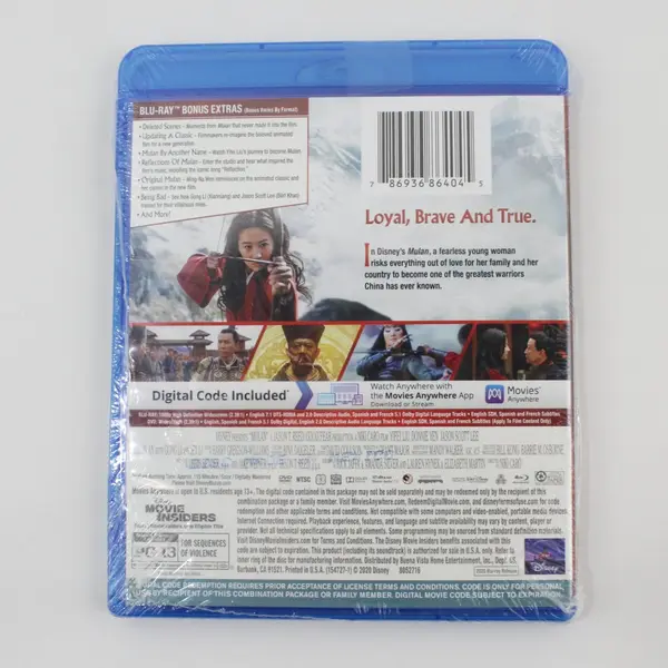 Disney Mulan Blu-ray + DVD Movie 2020, New 
