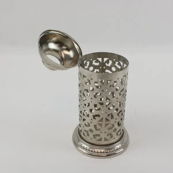 Pier 1 Silver Tone Metal Reed Diffuser Lantern Holder Home Decor
