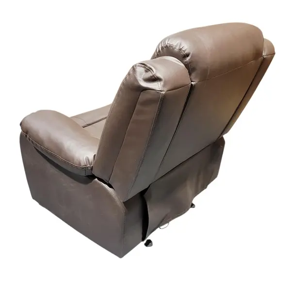Brown Leather-Look Oversized Rocker Recliner Chair Manual - Local Pickup Only