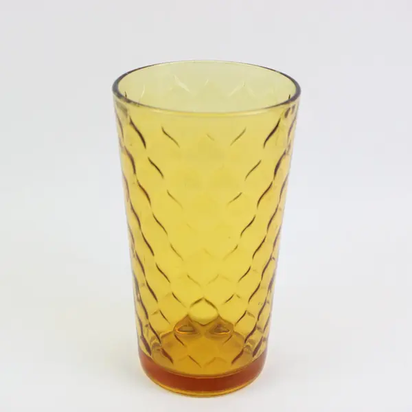 Vintage Anchor Hocking Amber Optic Honeycomb Tumbler 
