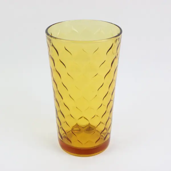 Vintage Anchor Hocking Amber Optic Honeycomb Tumbler 