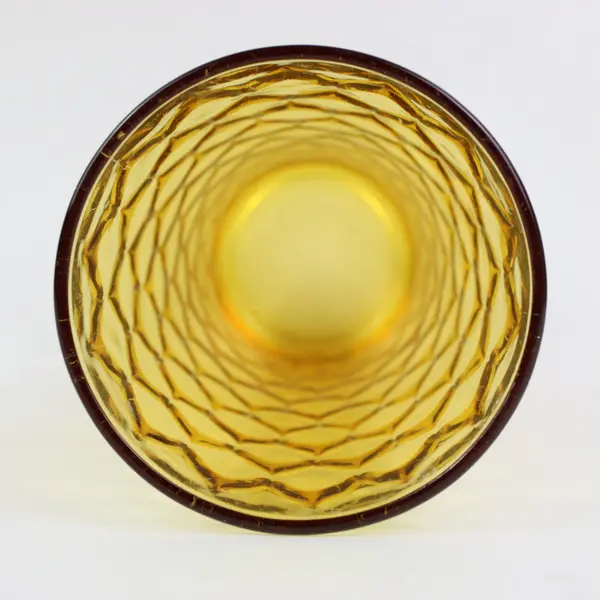 Vintage Anchor Hocking Amber Optic Honeycomb Tumbler 