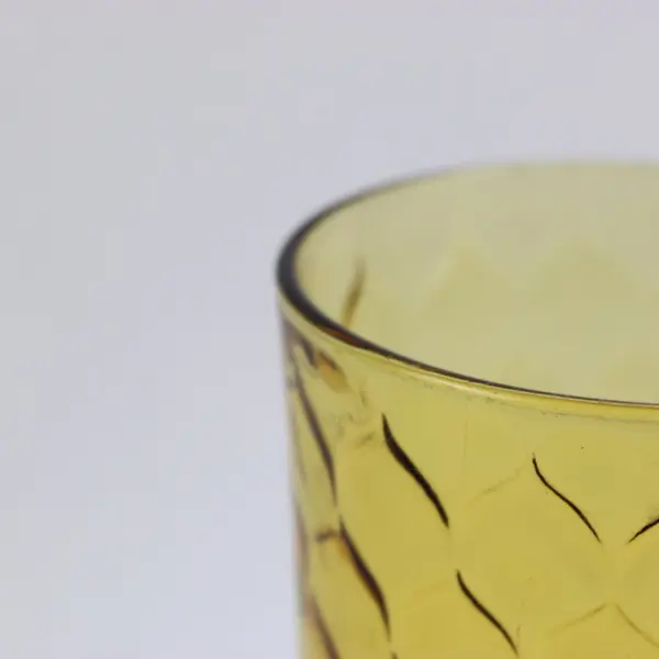 Vintage Anchor Hocking Amber Optic Honeycomb Tumbler 